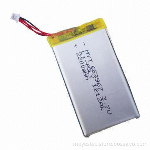 2,200mAh Lithium-polymer Battery for Mobile Phone/GPS/Notebook/Camcorder/Portable DVD/Bluetooth